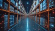 © huynh - The integration of intelligent IoT technology with a smart warehouse system enhances the tracking of package picking, delivery, and the entire future supply chain.