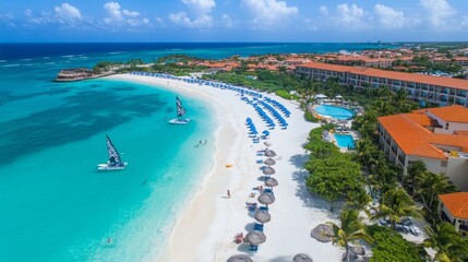 Wall Mural - Eagle Beach: Tropical relaxation in Aruba.