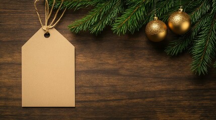 Canvas Print - Adorn your holiday decor with empty paper tags, perfect for festive labeling and invitations this Christmas season.