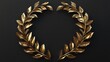 © CreativeSeven  - Elegant Gold Laurel Wreaths Symbols of Victory and Achievement