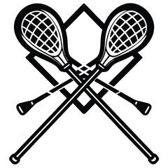 lacrosse sport vector illustration silhouette design concept