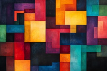 Poster - Abstract background with colorful geometric shapes in a modern style.