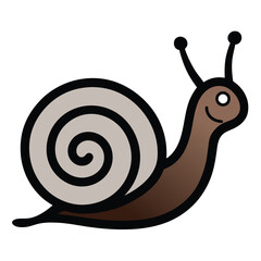 Solid color Snail animal vector design