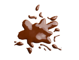 Poster - Sweet chocolate splashes on white background