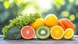 © Steve - Close-up of vibrant fresh vegetables and fruits on wooden table, symbolizing healthy blood pressure foods, emphasizing natural nutrition and wellness.