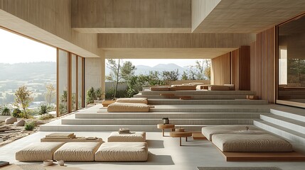 Poster - Minimalist Indoor Space with Natural Light and Calm Setting