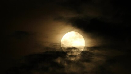 Wall Mural - Moonlight and cloudy dark background