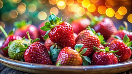 Long Exposure Strawberry Food Background for Culinary and Fresh Produce Photography