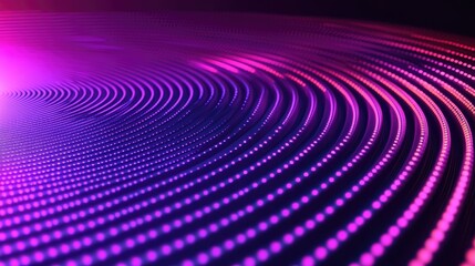 Poster - Colorful sound waves spread in a circular equalizer pattern, visualizing frequency spectrum in an abstract, high-tech style.