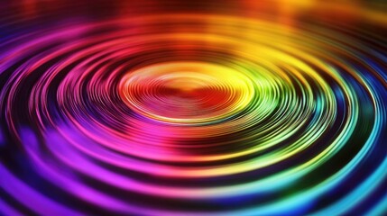 Poster - Vibrant sound waves emanating from a circular equalizer, creating abstract patterns along the frequency spectrum.