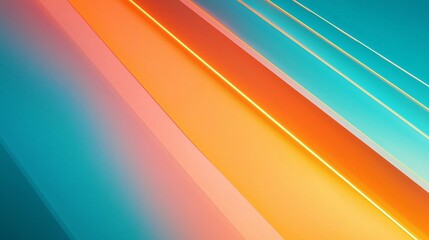 Poster - Bold Glowing Gradient Wallpaper with Transitioning Colors