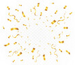 © GraphicStudio - Abstract gold confetti party celebration banner background template, Great for a birthday party or an event celebration invitation or decor. confetti,