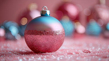 Colorful decorative ornament on a festive table with blurred background