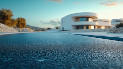 Poster - A road with a house in the background