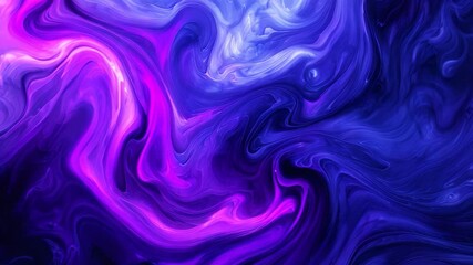 Fototapete - abstract swirling electric blue and purple paint background texture, electric blues and purples swir