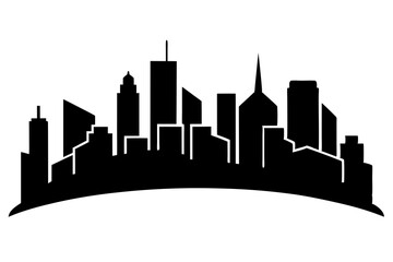 City Skyline Silhouette | vector silhouette illustration on white background