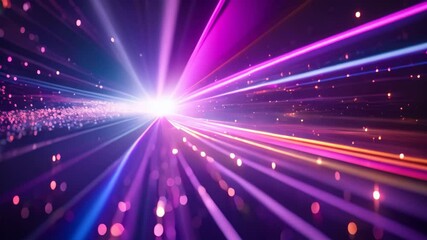 Fototapete - A digital illustration of energetic data bursts streaming through virtual topaz, Energetic bursts of data streaming through virtual networks