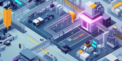 Poster - innovative smart factory with connected infrastructure for enhanced efficiency and productivity