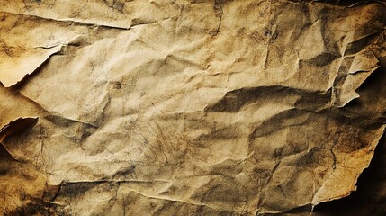 Poster - Textured Brown Crumpled Paper Background