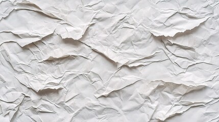 Poster - Crumpled White Paper Texture Background