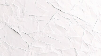 Poster - Crumpled White Paper Texture for Background Use