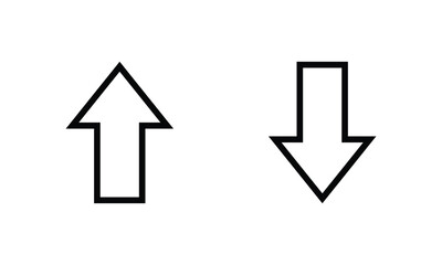 Poster - Up and down arrow line icon. Upward and downward sign symbol