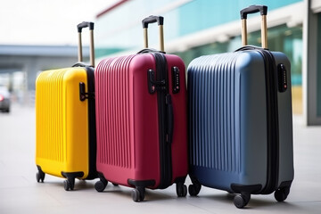 Colorful Luggage Ready for Adventure