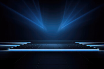 Futuristic Stage with Dynamic Lighting Design