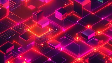 Poster - an abstract video depicting the interconnected nodes of a decentralized finance network, illustrate 