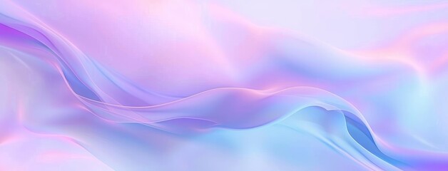 Wall Mural - Serene Pastel Silk Waves Fluid Background