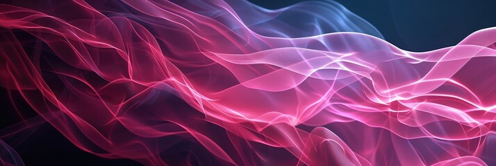 Wall Mural - Mesmerizing Pink Abstract Waves Background