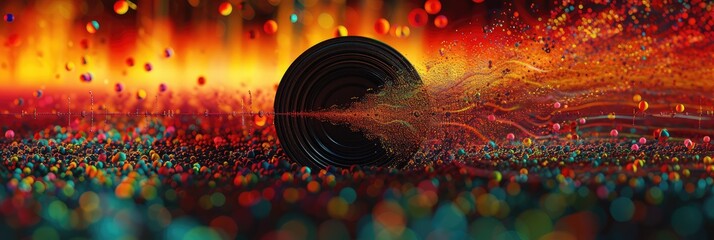 Wall Mural - Dynamic Energy Burst with Vibrant Particles