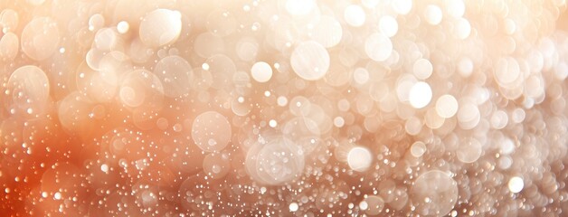 Wall Mural - Warm Golden Bokeh Lights Festive Background