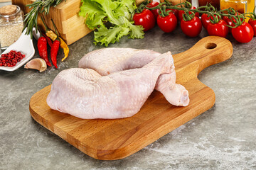 Poster - Raw chicken leg foe cooking