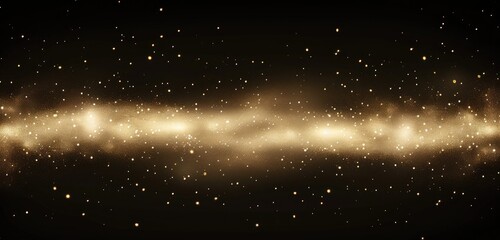 Poster - Sparkling Golden Wave with Glittering Particles