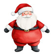 © medalinebow - Santa claus cheerful with a red hat and beard, carrying a bag of gifts for christmas celebration