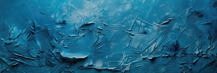 Wall Mural - Abstract Blue Textured Background Panoramic View