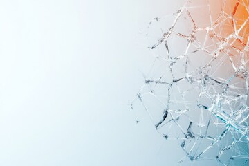 Poster - A visually arresting abstract design of geometric web built from crystalline structures, evoking the elegance and complexity of nature's intricate patterns in art form.