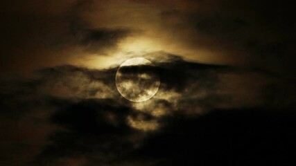 Wall Mural - Moonlight and cloudy dark background