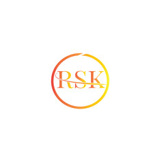 Fototapete - Simple RSK Logo Letter, Colorful RS r s k Logo Icon Vector Image With Colorful Letter Image Design For All Kind Of Use RSK LOGO DESIGNE