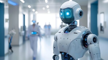 Poster - ai powered smart hospital with robotic assistants advancing medical care and technology