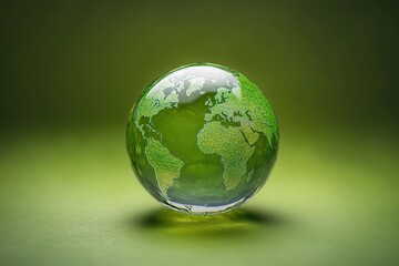 Glass globe ball with recycle concept