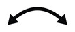 © Pulak - Dual sided arrow Vector.  Semicircular curved wide short double ended arrow.  Dual semi circle arrow.  Vector illustration.