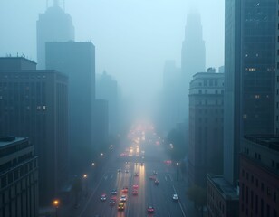 foggy city