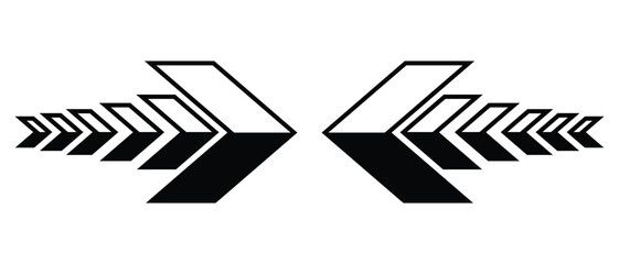 Poster - Arrow icon. Set of beautiful arrows. Vector set of various black arrows. Different cursor arrow icon. Go fast Vector illustration.