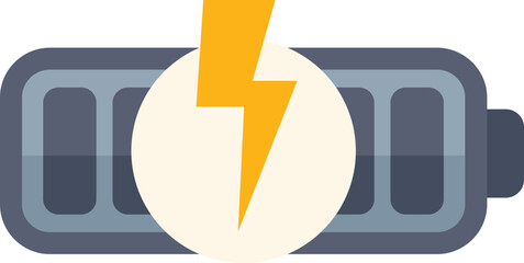 Poster - Simple battery icon is shown with a lightning bolt, indicating it is charging