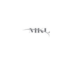 Fototapete - MKL letter logo design with white background in illustrator, vector logo modern alphabet font overlap style