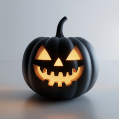 Jack o lantern glowing halloween pumpkin