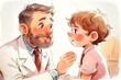 © Marousia - Kind doctor with beard engaging young patient in medical consultation