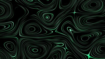 Poster - 4K Abstract Neon Swirls. Seamless Looping Background
